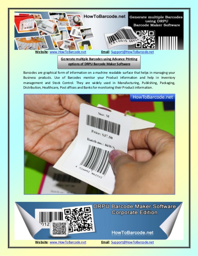 print multiple barcodes